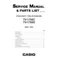 CASIO TV1750D Manual de Servicio